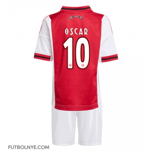 Camiseta Ajax Oscar Gloukh #10 Primera Equipación para niños 2025-26 manga corta (+ pantalones cortos)